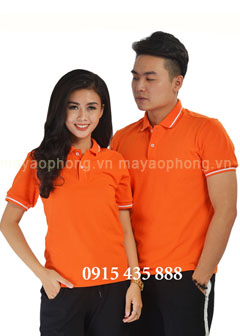 Áo phông polo màu cam