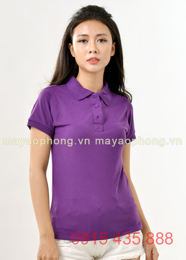 Áo phông polo nữ - Màu tím | AO phong may san