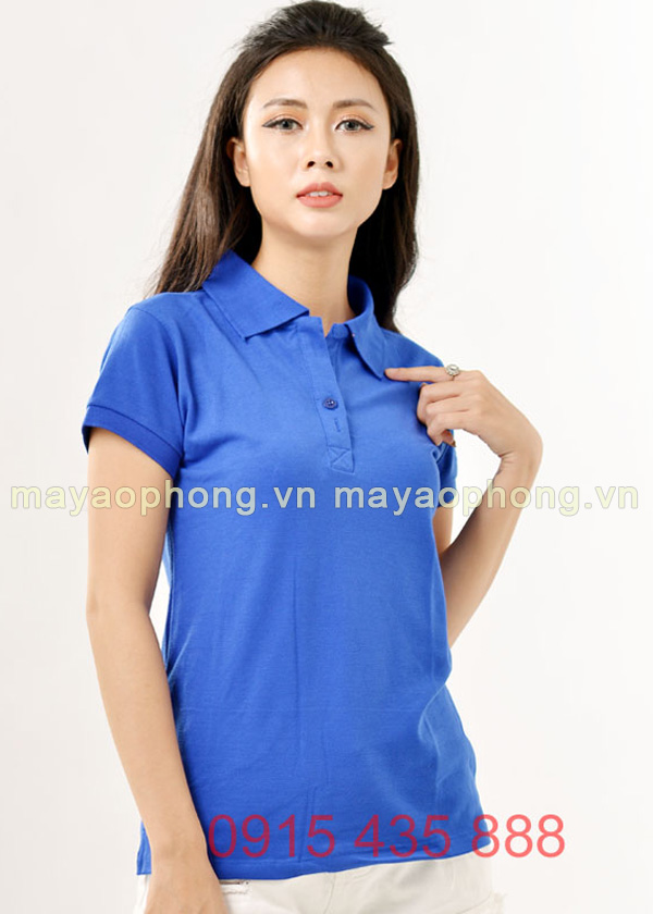Áo phông polo nữ - Màu xanh YA | Ao phong may san