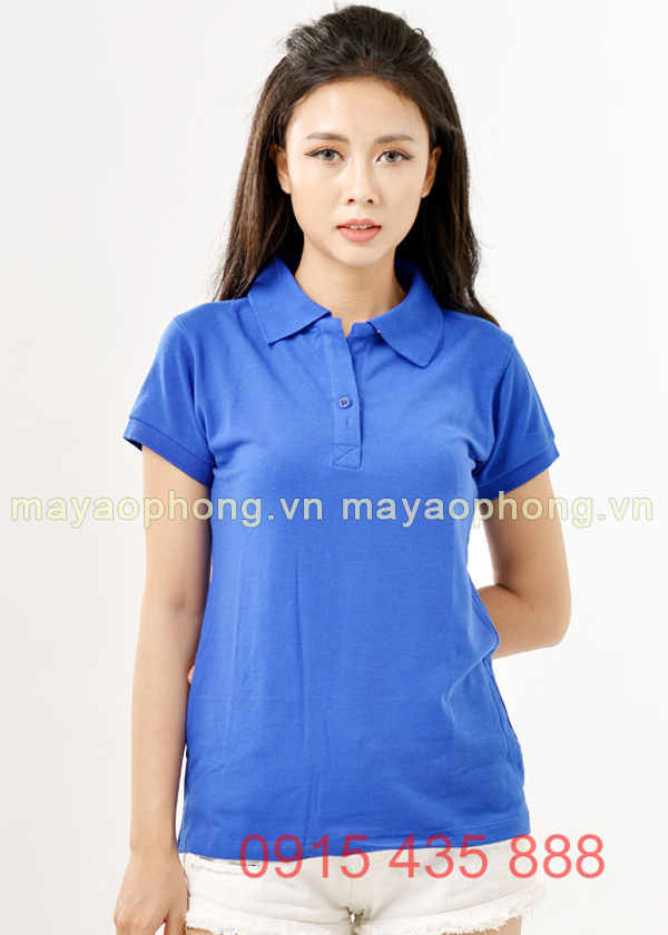 Áo phông polo nữ - Màu xanh YA | Ao phong may san
