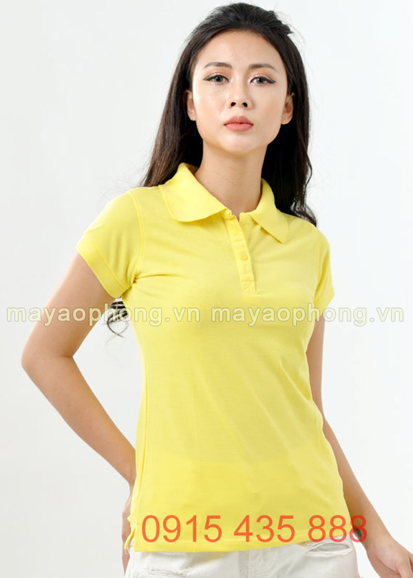Áo phông polo nữ - Màu vàng  | Ao phong may san